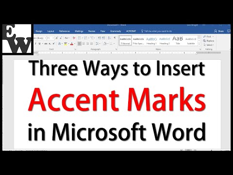 make an accent over the o in word for mac